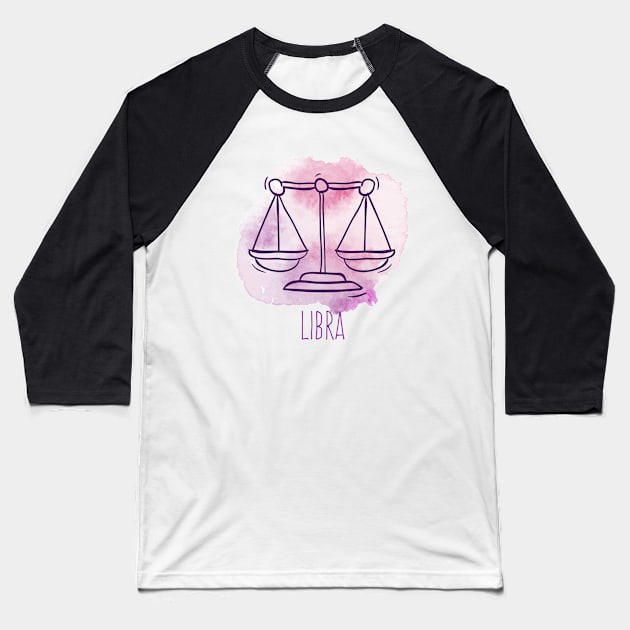 Libra horoscope Baseball T-Shirt by Dieowl